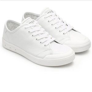 Rag and Bone Standard Issue Lace Up White Leather Sneakers